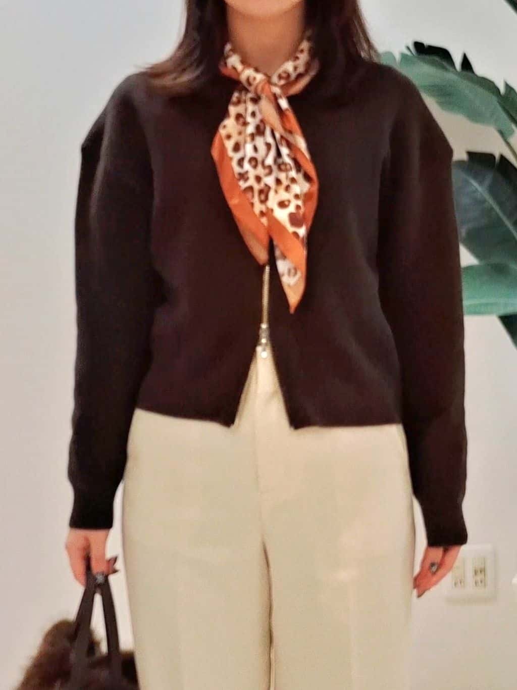 YuKaRiさんの「UNTITLED｜【ゆったりサイズ／着丈短め】ジップニットカーディガン」を使ったコーディネート