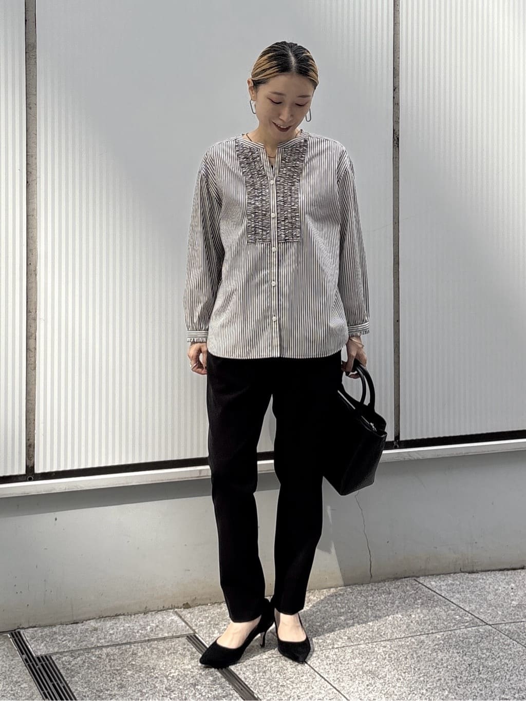 kotakiさんの「INDIVI｜【洗える】胸元タックフリル長袖ブラウス」を使ったコーディネート
