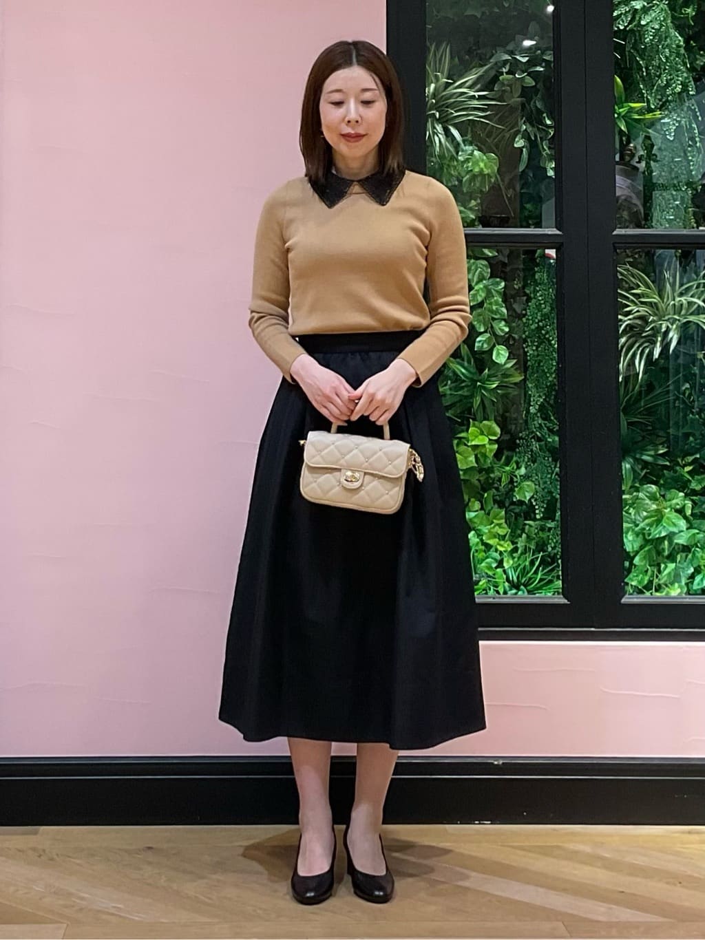 maruさんの「DRESSTERIOR｜キルテッドショルダーバッグ」を使ったコーディネート