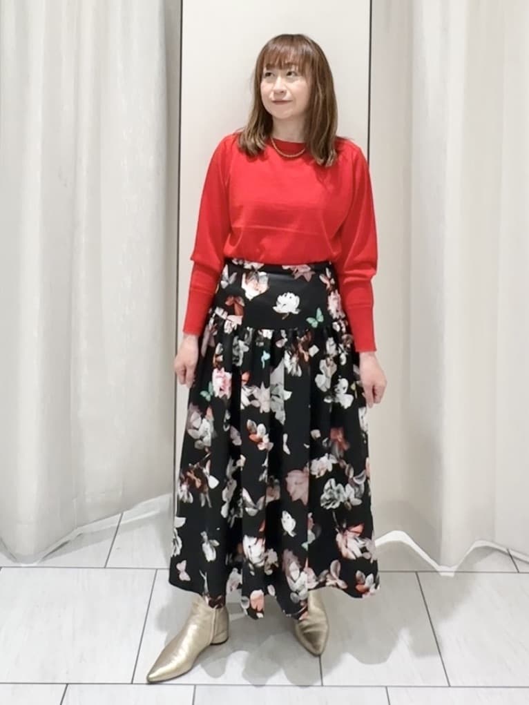 ʏᴜᴋɪᴋᴏさんの「UNTITLED｜【アンサンブル可/洗える】シルクウールカシミヤ ドルマンスリーブニット」を使ったコーディネート