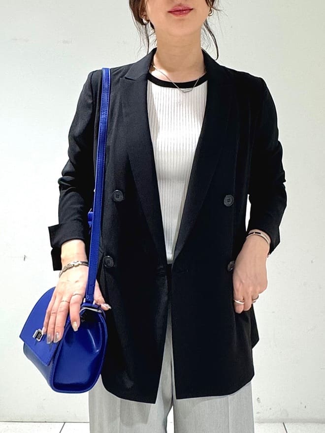 そんさんの「INDIVI｜【軽く羽織れる！】ダブルジャケット」を使ったコーディネート