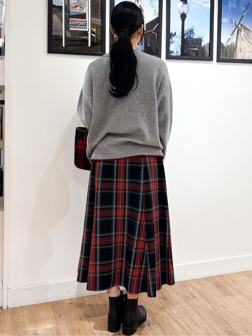 Ririkaさんの「Dessin｜【2WAY・軽量】チェックトート」を使ったコーディネート