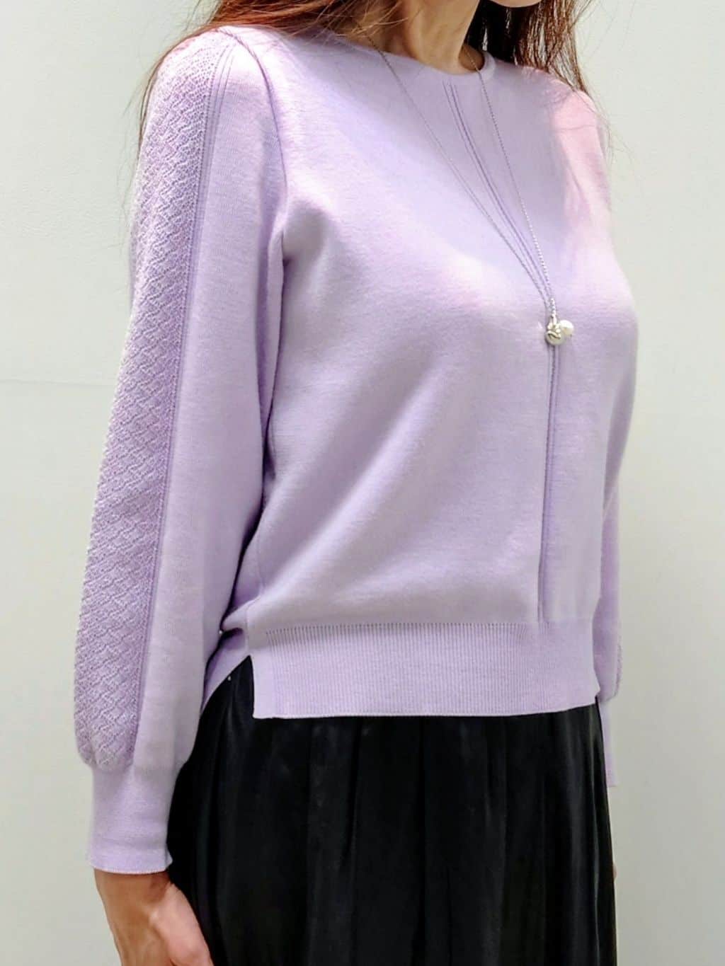 yoshiさんの「Reflect｜【選べる8色／スカートにもパンツにも◎】ウール混ボートネックニット」を使ったコーディネート