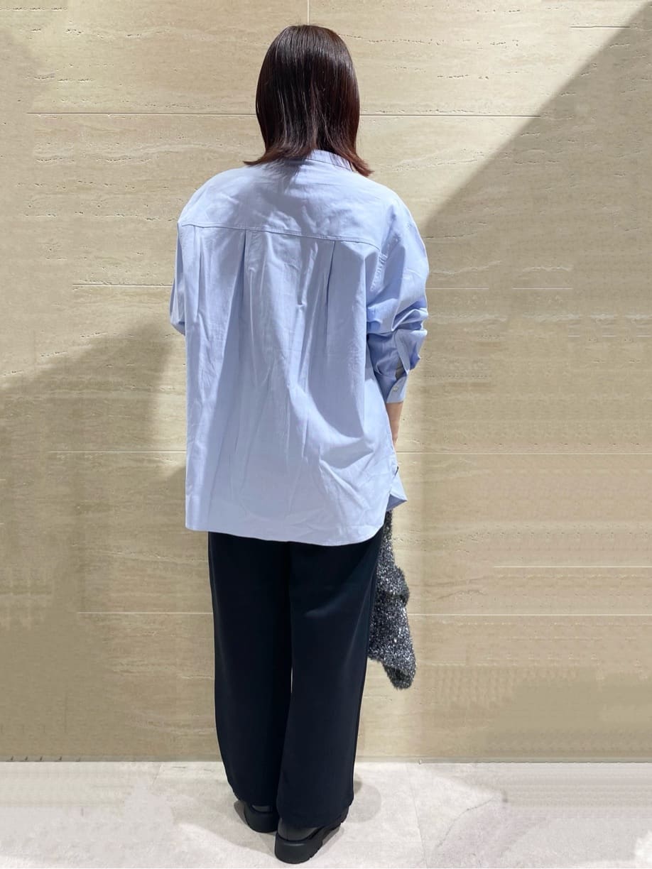 Natsukiさんの「OPAQUE.CLIP｜バンドカラーシャツ【洗濯機OK】」を使ったコーディネート