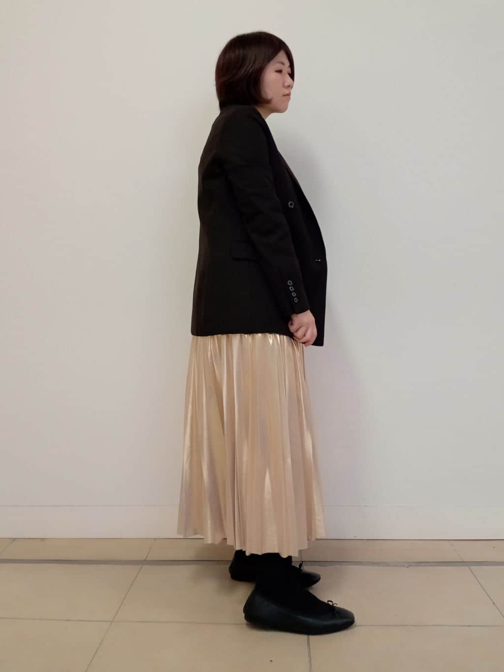 emiさんの「DRESSTERIOR｜◆【セットアップ可/オンオフ】ウールビスコースカルゼジャケット」を使ったコーディネート
