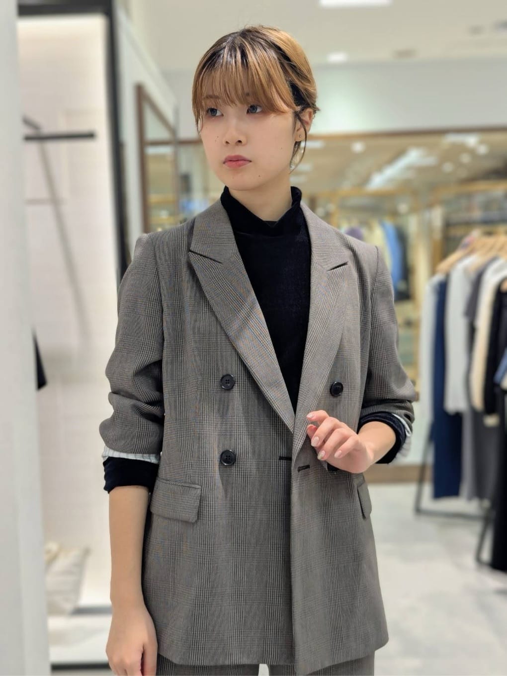 nonoさんの「UNTITLED｜【セットアップ可】ウールライク ダブルブレストジャケット」を使ったコーディネート