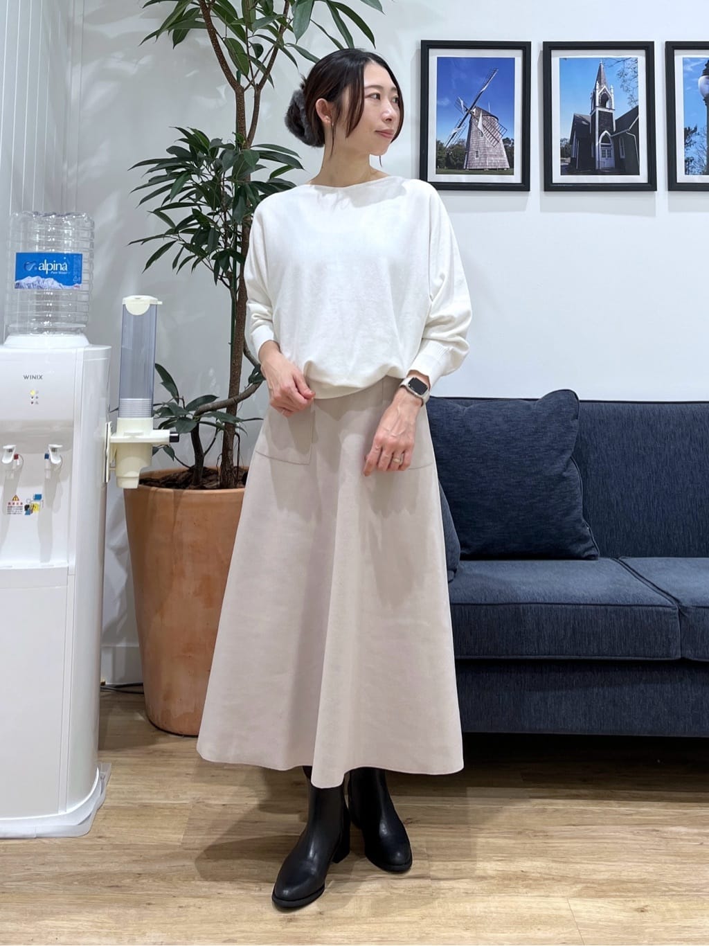 canaさんの「Dessin｜【洗える】ウール混リバーメルトンコート」を使ったコーディネート