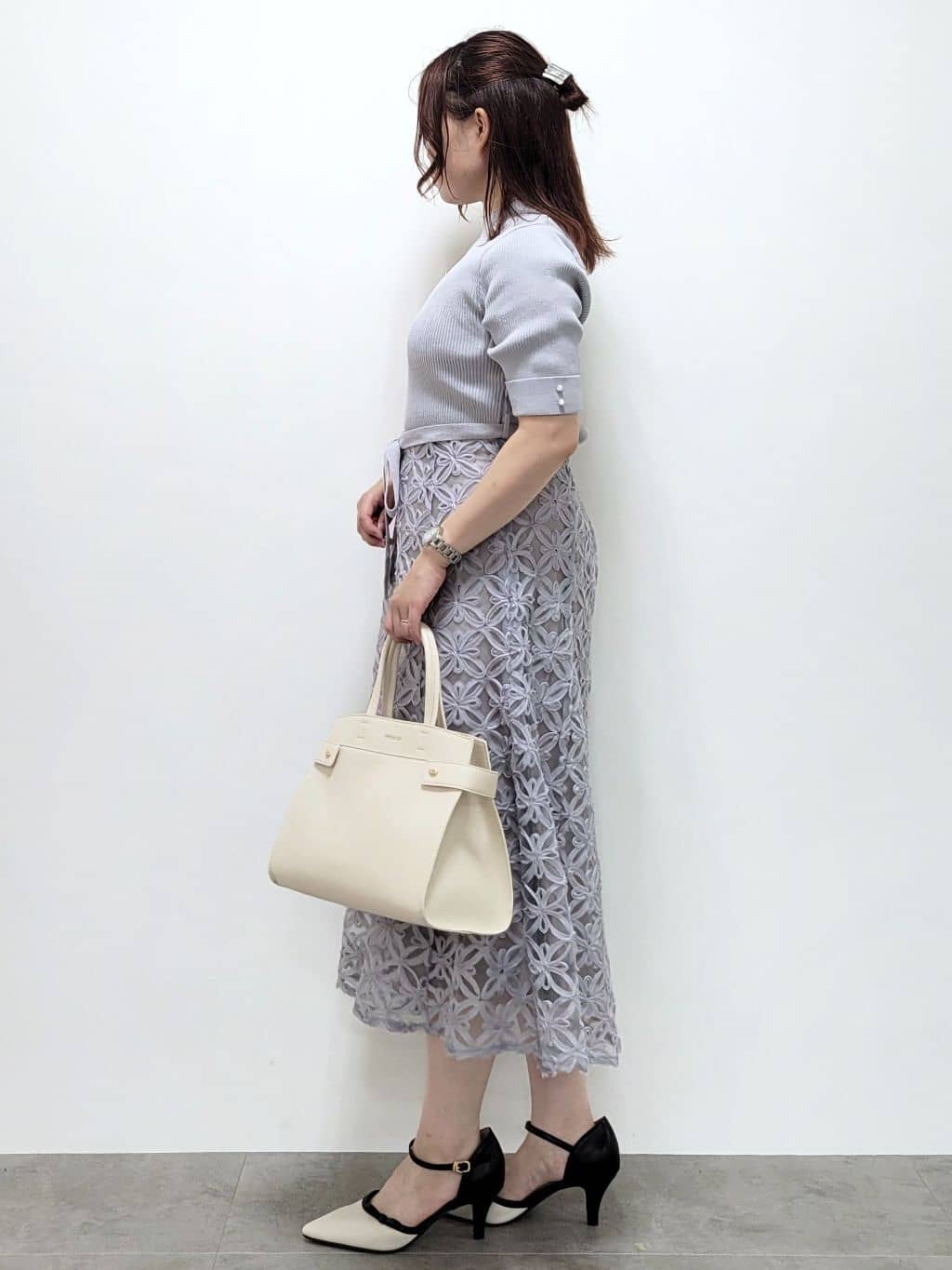 kinaさんの「index｜2WAY ニュアンスバーネックレス」を使ったコーディネート