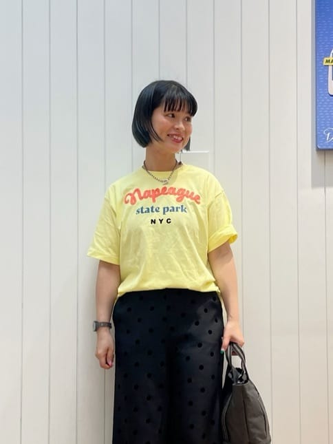 mikaさんの「Dessin｜【洗える】オーガニックコットンロゴTシャツ」を使ったコーディネート