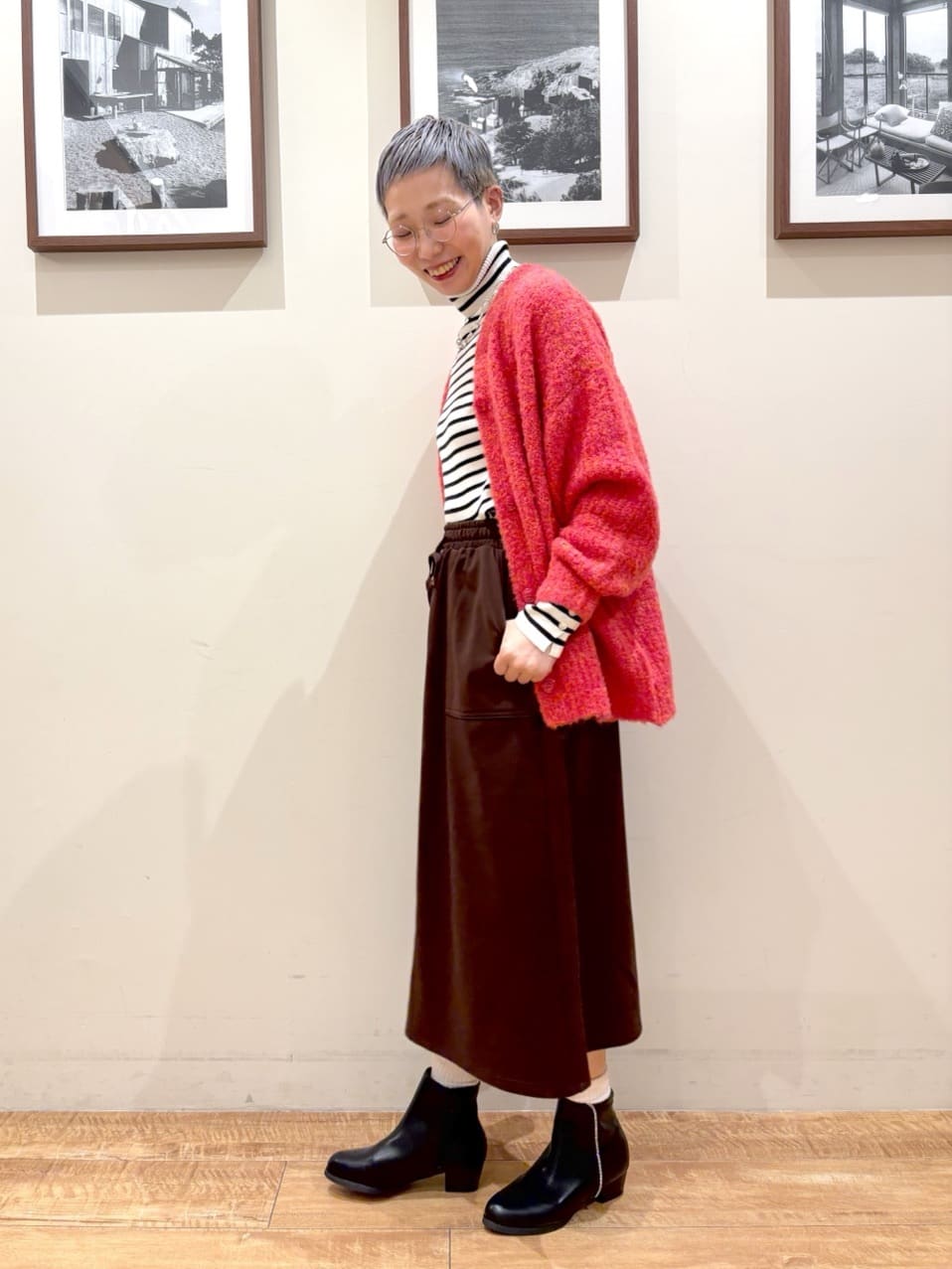 Ayumiさんの「SHOO･LA･RUE｜ブークレカラーVネックカーディガン」を使ったコーディネート