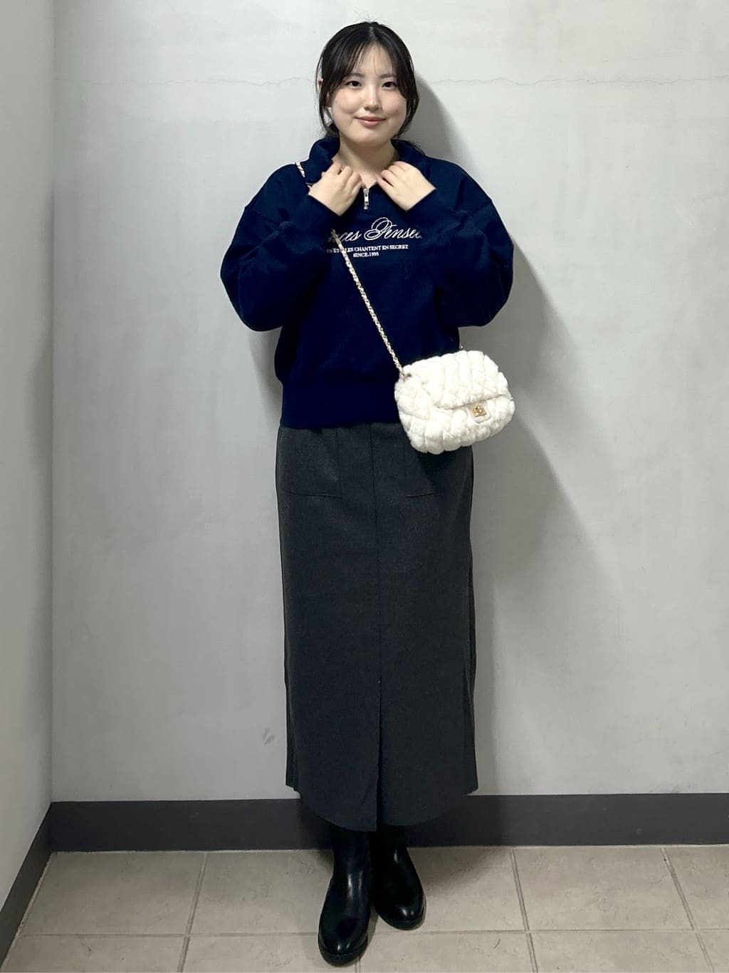 sayaさんの「OPAQUE.CLIP｜ハーフZIPロゴ刺繍裏毛【洗濯機OK】」を使ったコーディネート