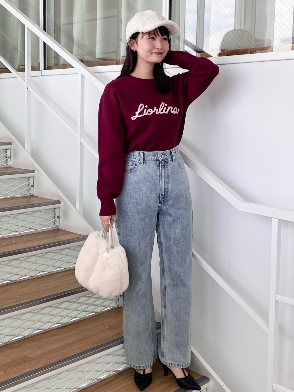 みさかさんの「index｜《丈が選べる》デニムバギーパンツ【洗濯機洗い可】」を使ったコーディネート