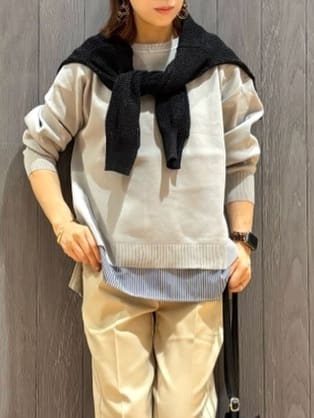 meiさんの「SHOO･LA･RUE｜【洗濯機可/S-3L/美脚シルエット】通勤・セレモニーにも　きちんと見えする ソフトスティックパンツ」を使ったコーディネート
