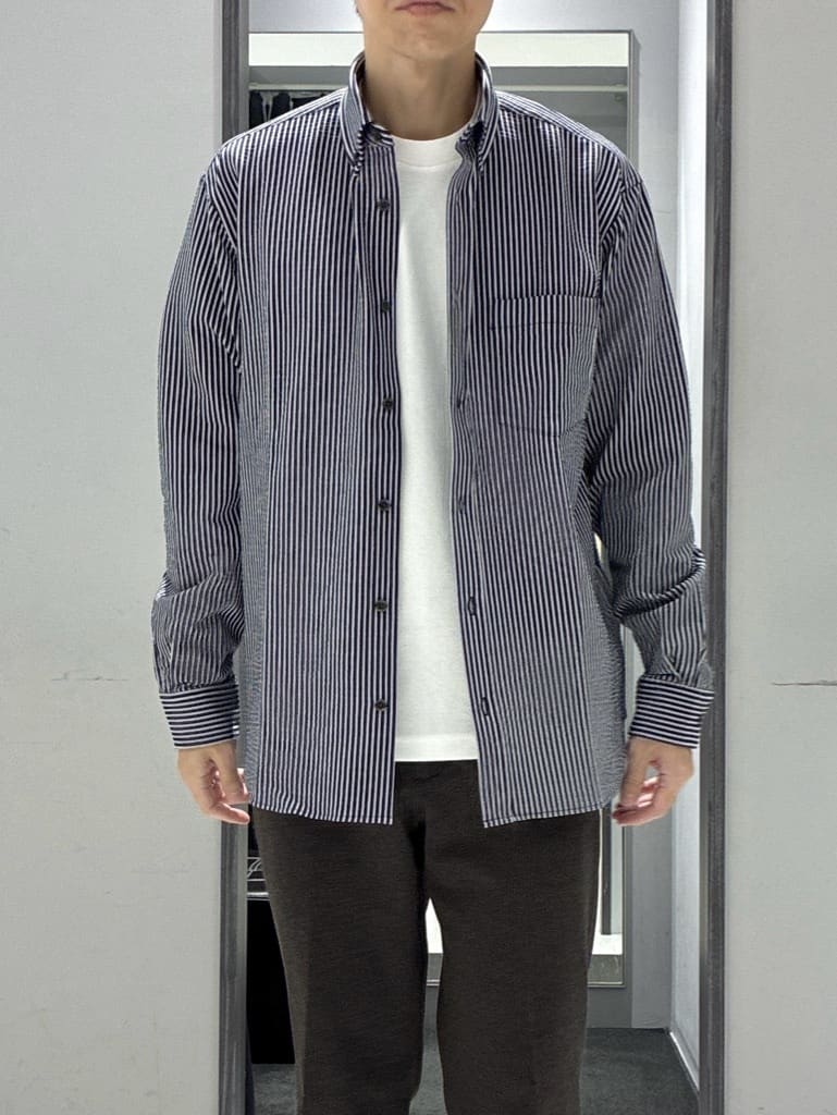 わいずみさんの「TAKEO KIKUCHI｜ストレッチ テーラードＴシャツ」を使ったコーディネート