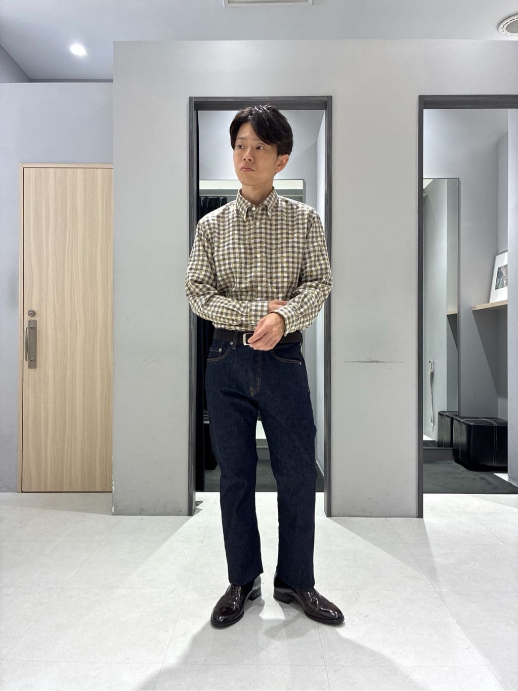 わいずみさんの「TAKEO KIKUCHI｜【None Of Stress】アクティブジャージ 千鳥 ジャケット」を使ったコーディネート