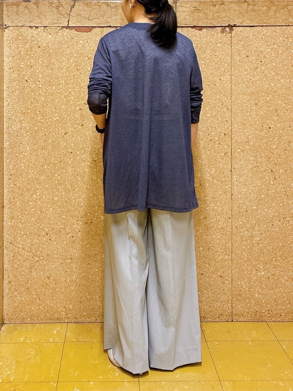 hattoriさんの「INDIVI｜【UVケア】モノグラム ボウタイデザインブラウス」を使ったコーディネート