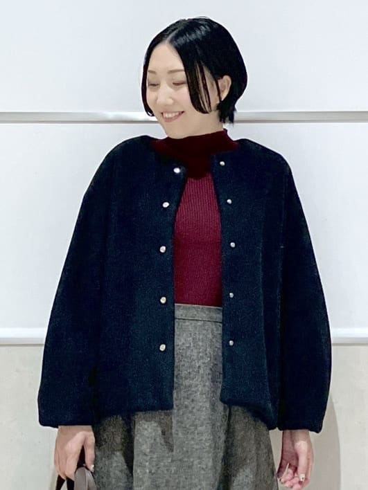 eriko さんの「Dessin｜【洗える】リブタートルネックニット」を使ったコーディネート