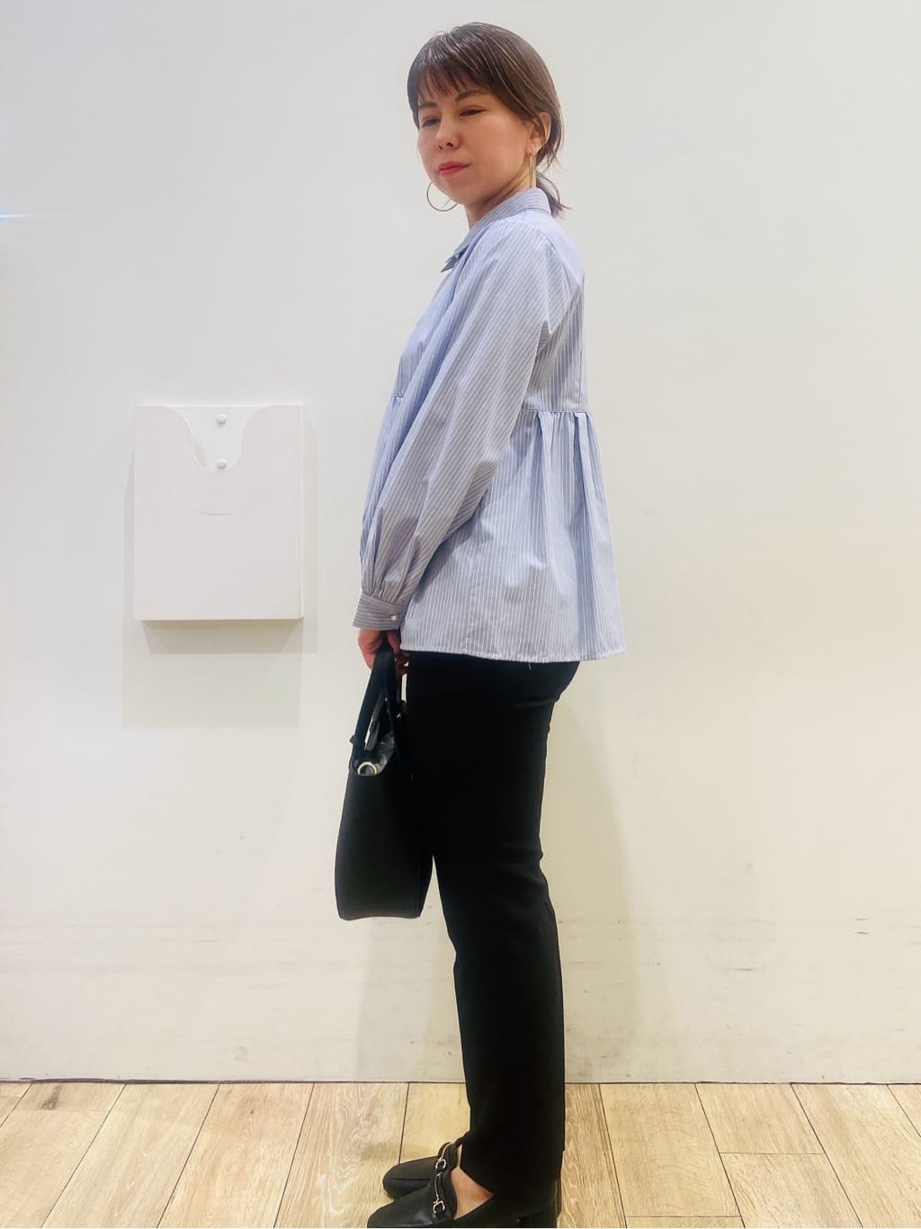 YUKOさんの「index｜《XS-LLサイズ》ストレッチテーパードパンツ／セットアップ対応【洗濯機洗い可／イージーアイロン／防」を使ったコーディネート