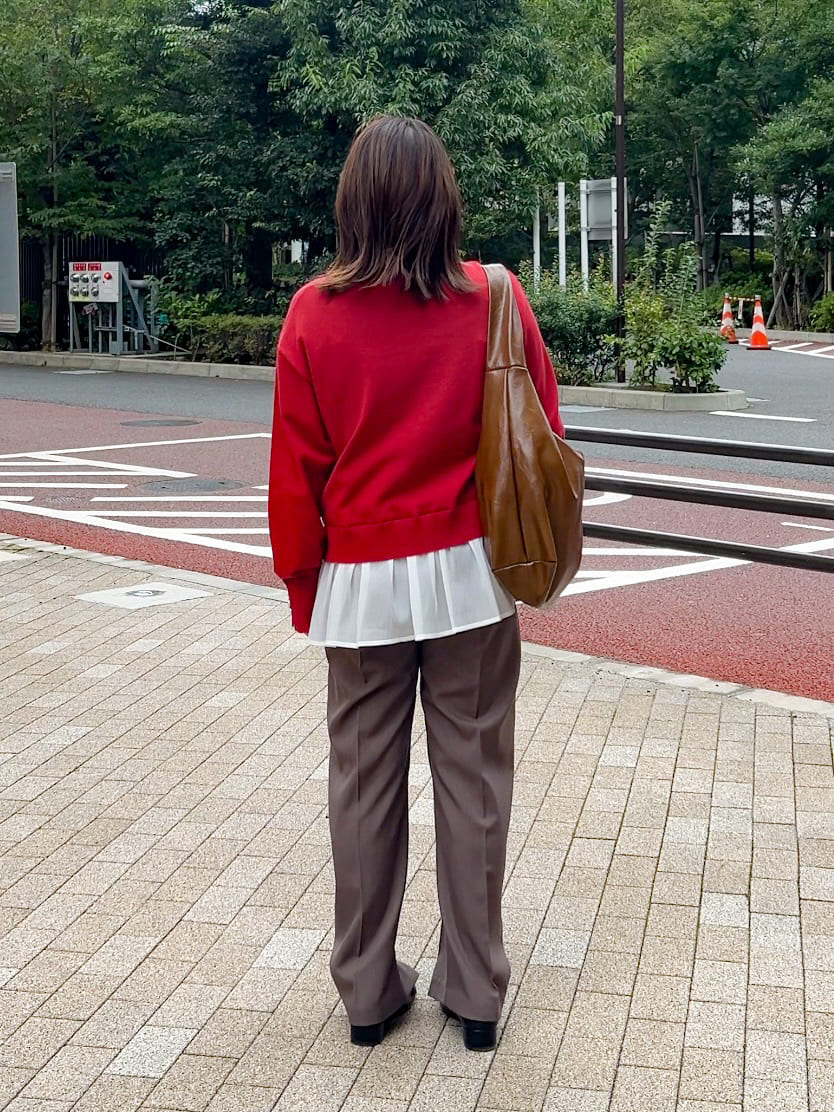 ちびゆきさんの「grove｜裾レイヤードニットプルオーバー」を使ったコーディネート