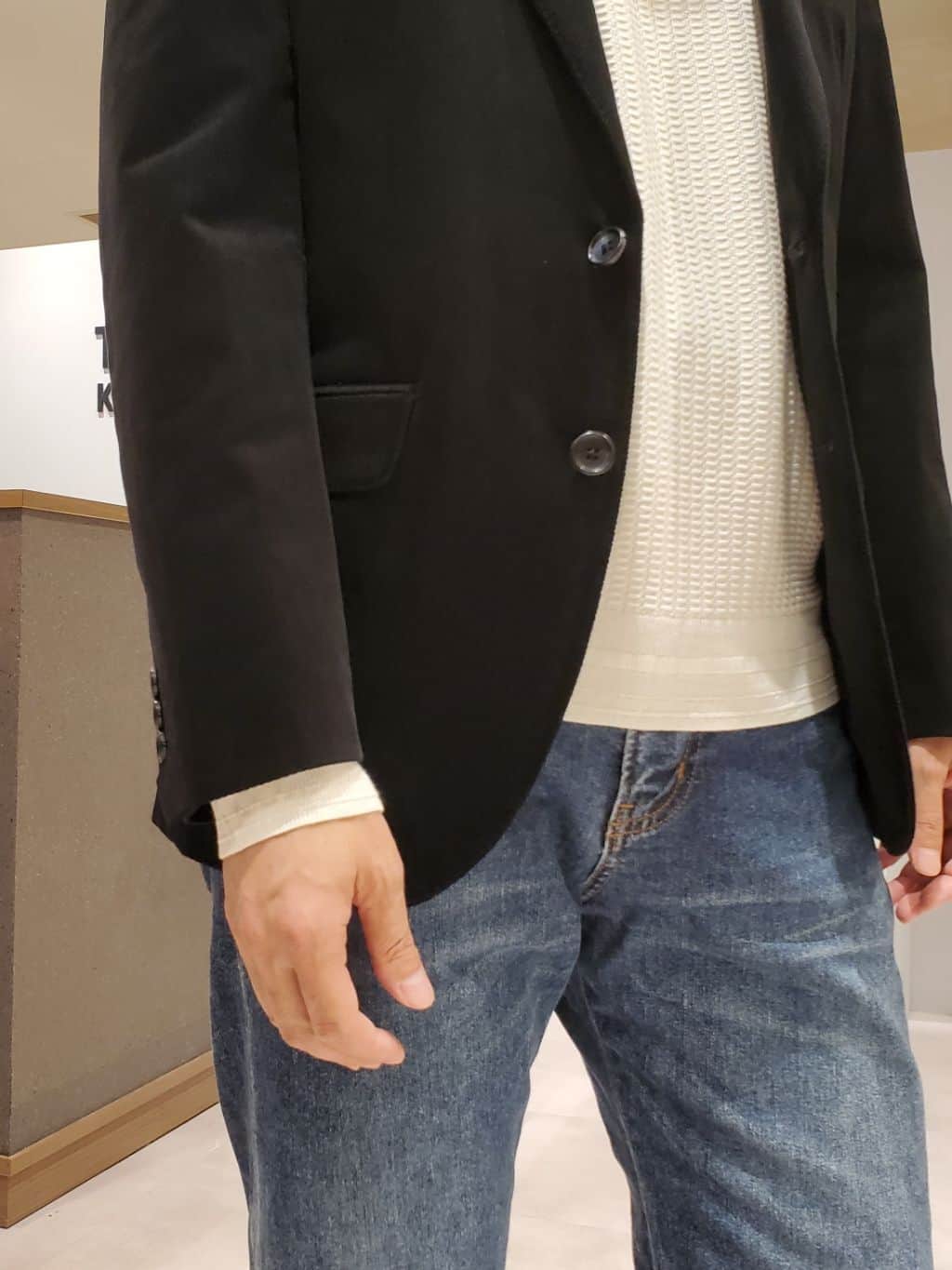 ishidaさんの「TAKEO KIKUCHI｜ハイゲージ モックネック ニット プルオーバー」を使ったコーディネート