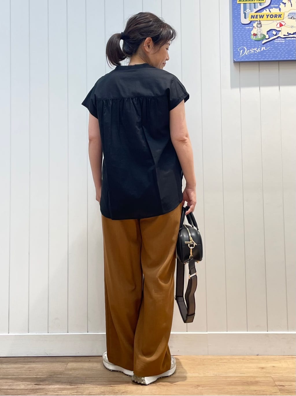 msatoさんの「Dessin｜【洗える】スタンドカラーフリルブラウス」を使ったコーディネート