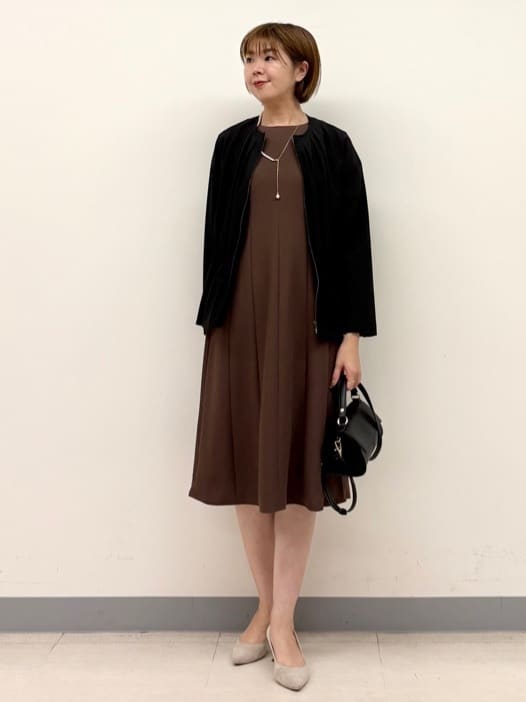 まいこさんの「INDIVI｜【洗える／UVケア】ジョーゼットフレアワンピース」を使ったコーディネート