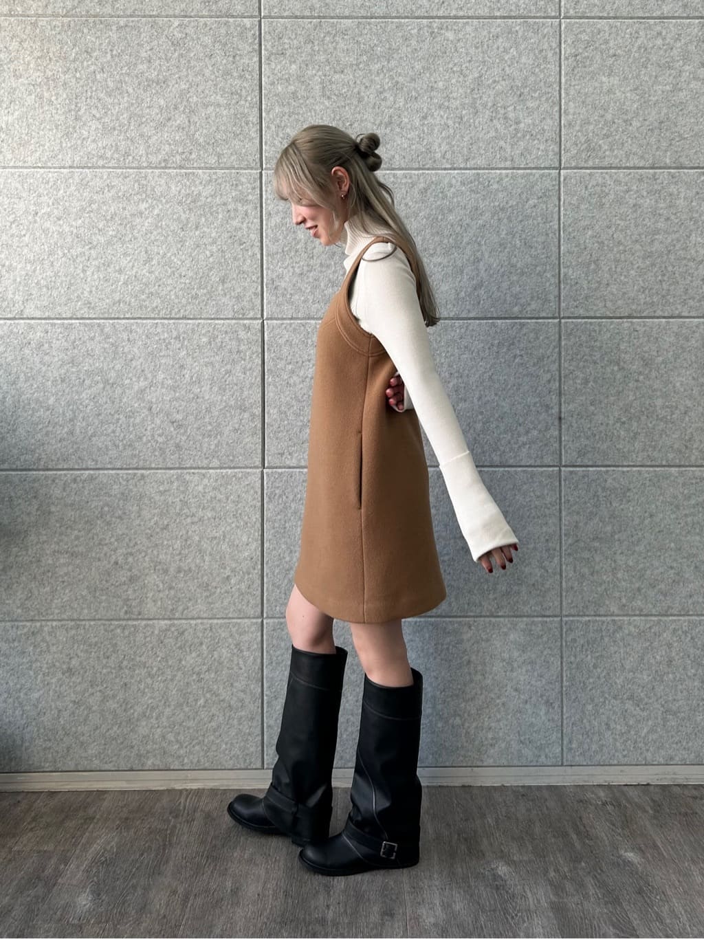 honoka Aさんの「CODE A｜wool mini dress」を使ったコーディネート