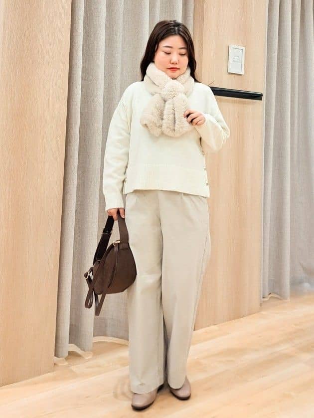 ふるさんの「grove｜【SETITEM】ケーブルニットビスチェ」を使ったコーディネート