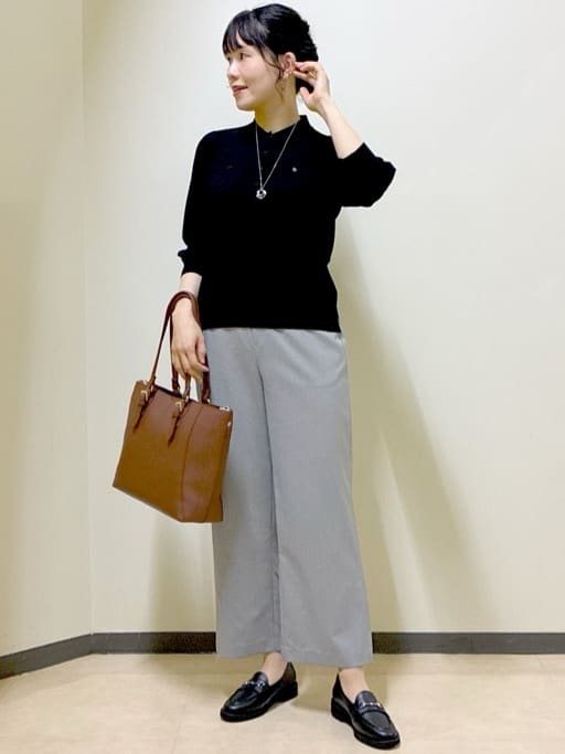  beni_gingerさんの「Reflect｜【透けにくい◎】衿付き七分袖ニット」を使ったコーディネート