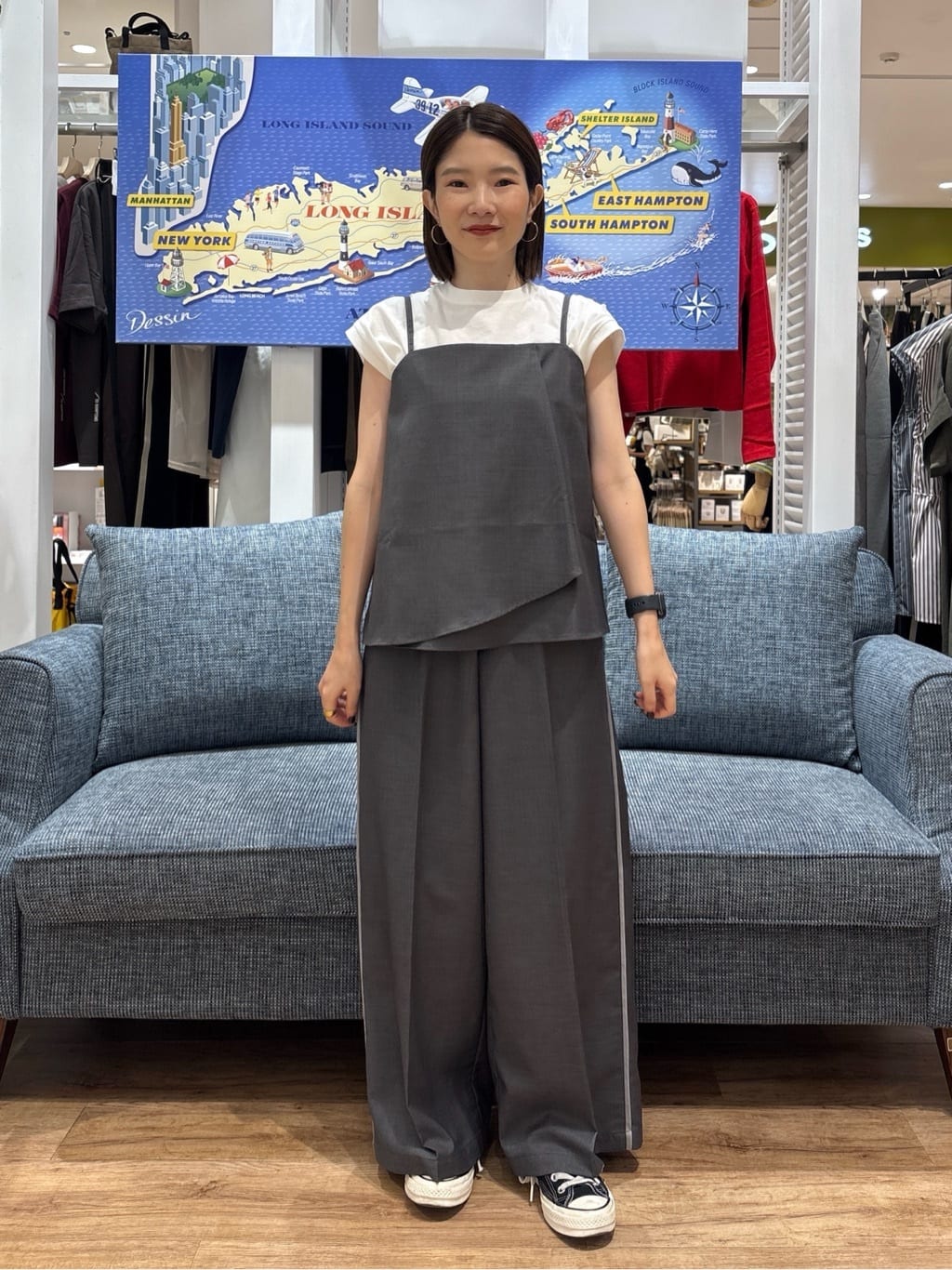 risaさんの「Dessin｜【洗える】オーガニックコットンフレンチスリーブ」を使ったコーディネート