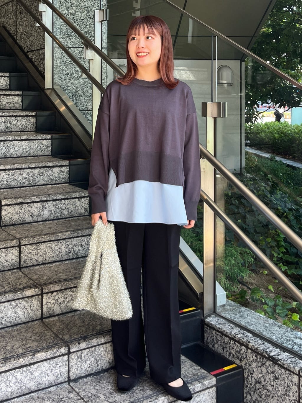 HANNAさんの「OPAQUE.CLIP｜《ツインセット》リラクシーサイドスリットニット&times;ドッキングタンク【洗濯機洗い可】」を使ったコーディネート