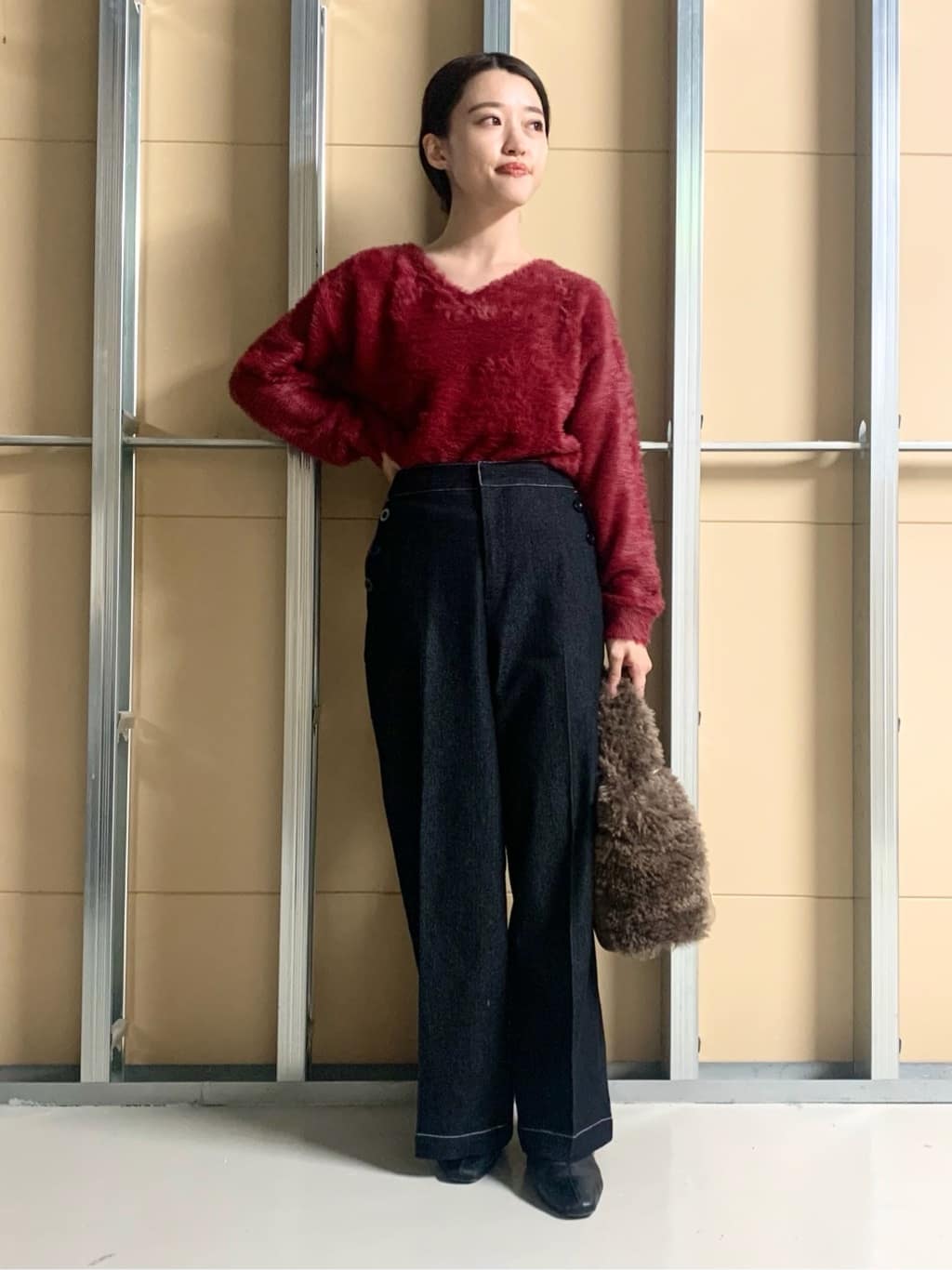 sahoさんの「THE SHOP TK｜【すっきり見えシルエット】上品ふわもこ中綿ブルゾン」を使ったコーディネート