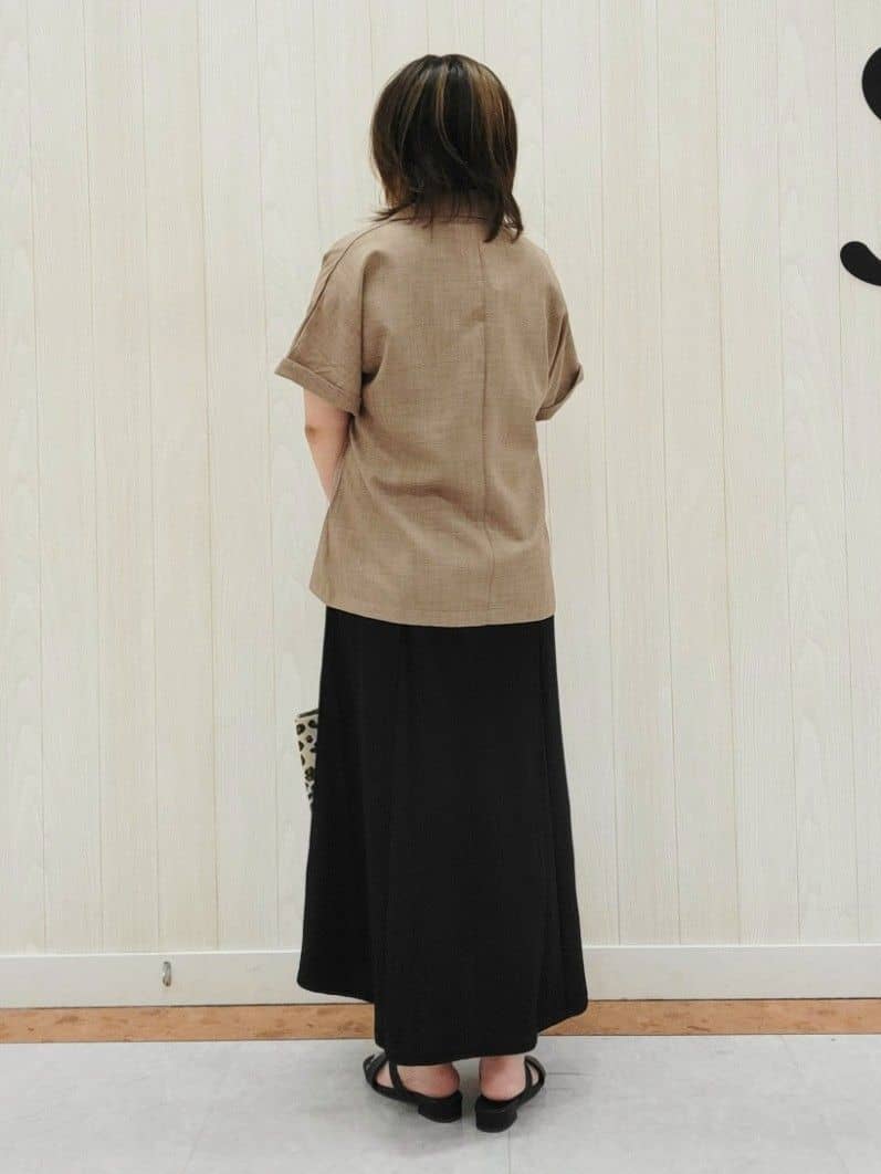 nanahachiさんの「SHOO･LA･RUE｜【S-LL】さらりと着たい大人のための 麻調半袖ジャケット」を使ったコーディネート