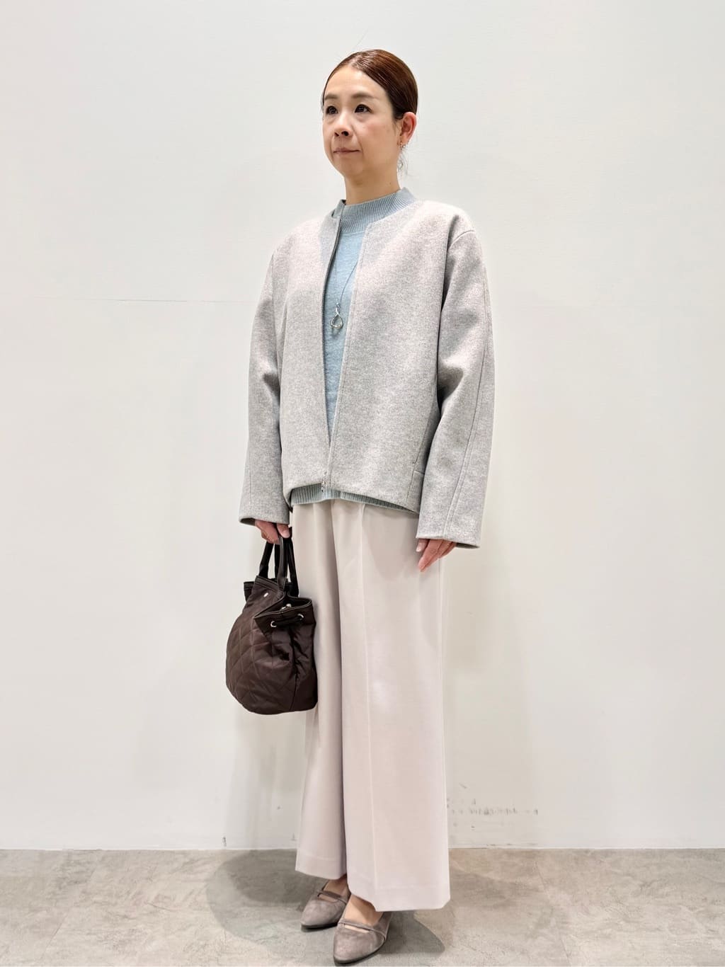 koyaさんの「Reflect｜【ゆったりシルエット】ジャージメルトンコクーンジャケット」を使ったコーディネート