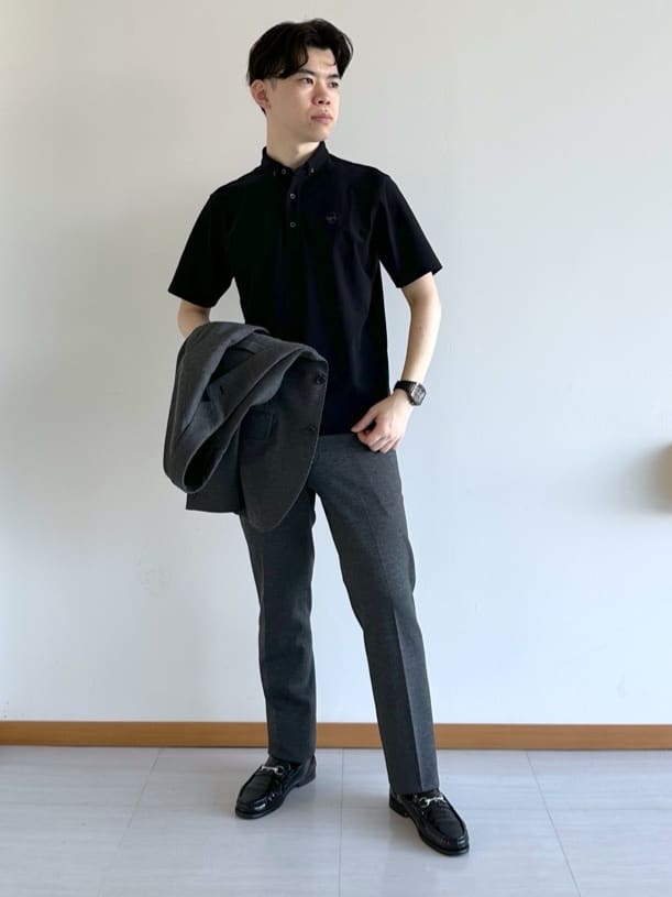 イッシーさんの「TAKEO KIKUCHI｜【None Of Stress】アクティブジャージ 千鳥 ジャケット」を使ったコーディネート