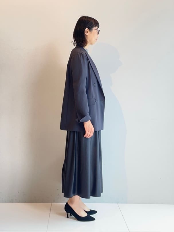 murayamaさんの「INDIVI｜【軽く羽織れる！】ダブルジャケット」を使ったコーディネート