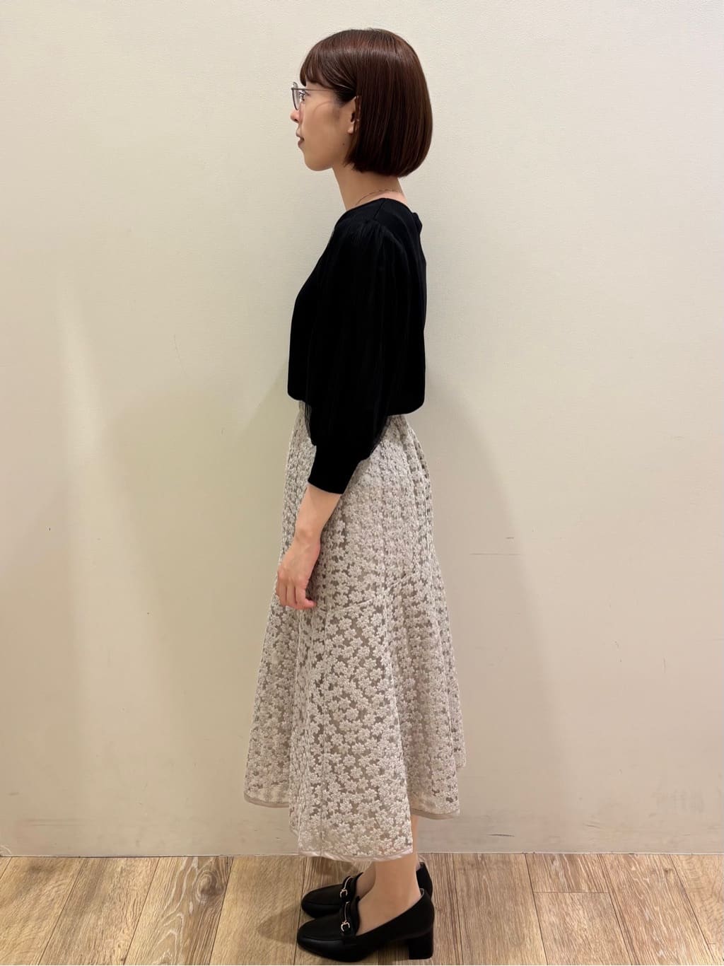 honamiさんの「index｜《5色展開》マジョリカプリーツスリーブニット【洗濯機洗い可】」を使ったコーディネート