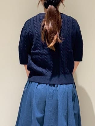 Liriさんの「Dessin｜ケーブルカーディガン」を使ったコーディネート
