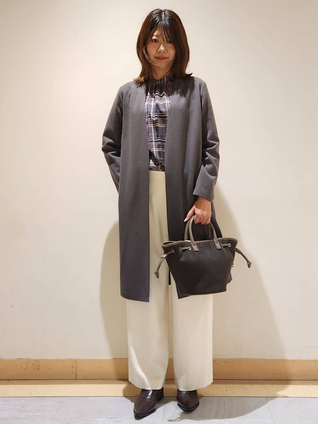 yukaさんの「COUP DE CHANCE｜【手洗い可／日本製】タックワイドパンツ」を使ったコーディネート