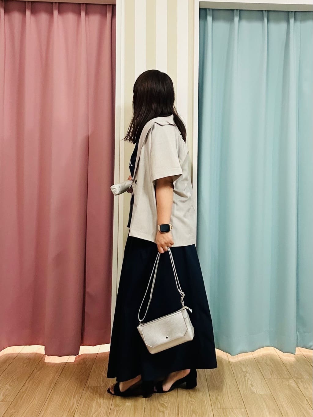SHIiiさんの「SHOO･LA･RUE｜【S-LL】さらりと着たい大人のための 麻調半袖ジャケット」を使ったコーディネート