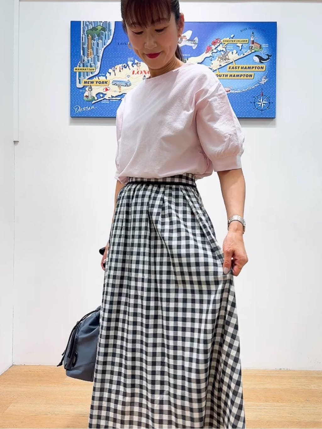Yasucoさんの「Dessin｜【360度可愛い/前後2WAY/洗える】ライトコットンヘンリーカットソー」を使ったコーディネート