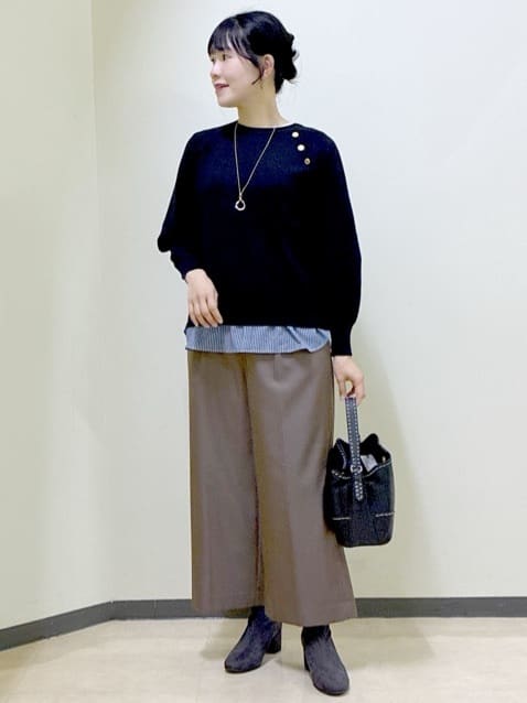  beni_gingerさんの「Reflect｜【ゆったり着られる◎】ラグランスリーブニット」を使ったコーディネート