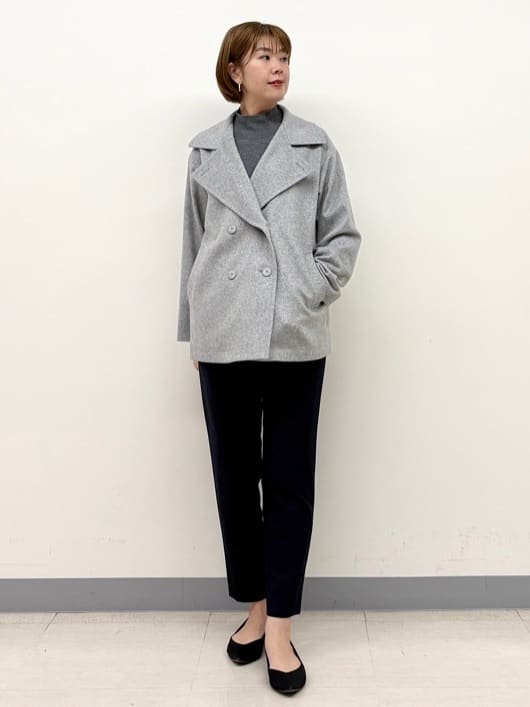 まいこさんの「INDIVI｜【洗える／毛玉になりにくい】エクストラファインウール ハイネックニット」を使ったコーディネート