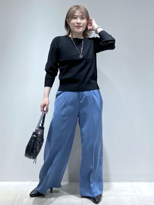 関根さんの「Reflect｜【選べる6色／長く着られる◎】ボートネックニット」を使ったコーディネート