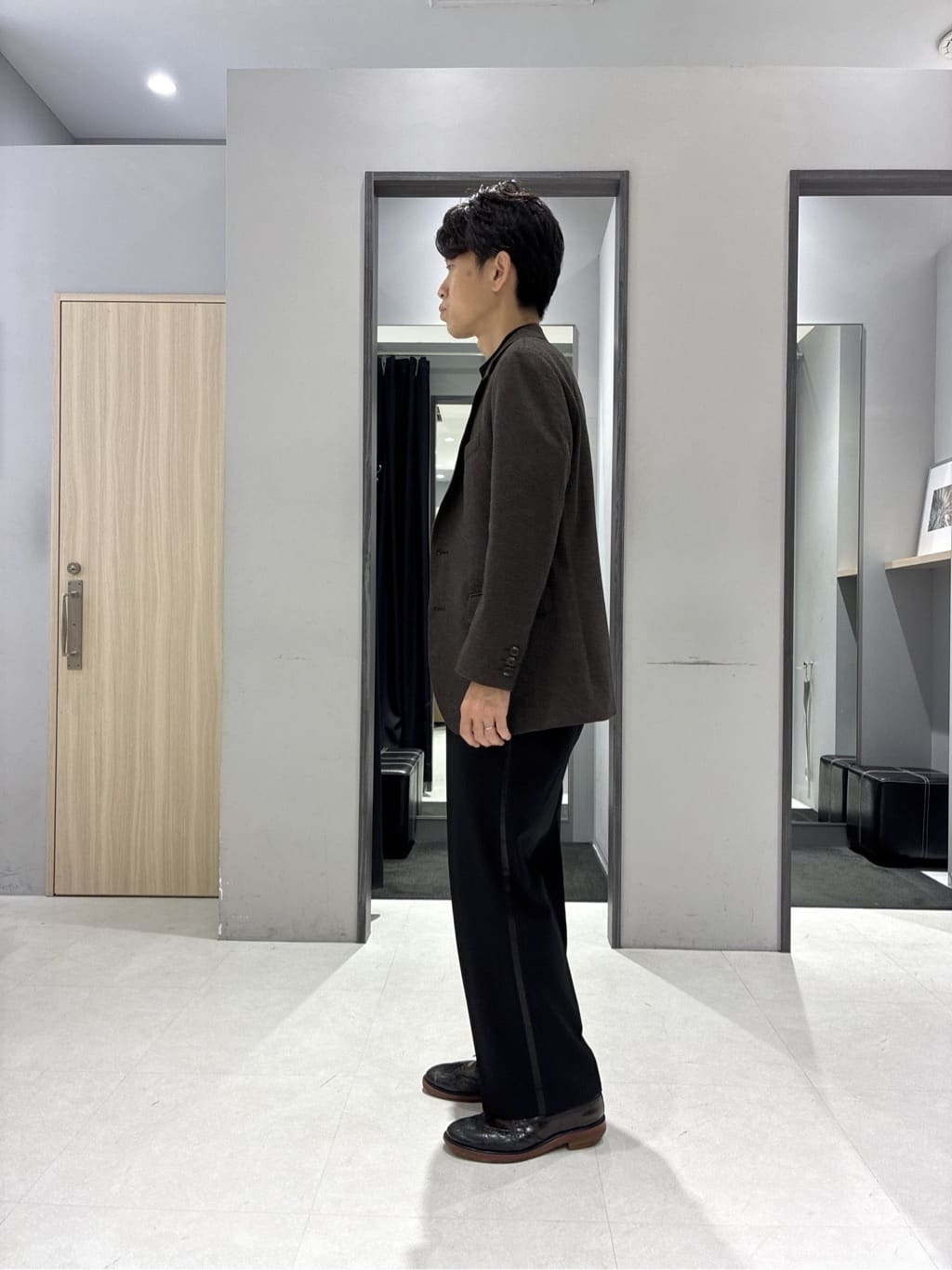 わいずみさんの「TAKEO KIKUCHI｜【None Of Stress】アクティブジャージ 千鳥 ジャケット」を使ったコーディネート