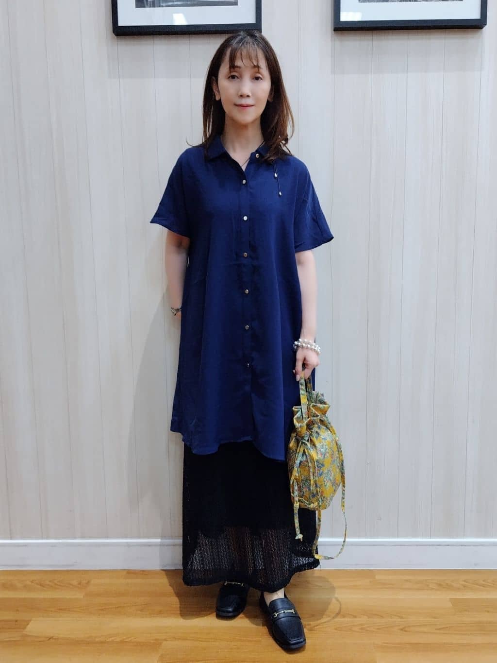 yseさんの「SHOO･LA･RUE｜【S-LL/体型カバー】さらりとしたタッチが心地よい バックギャザーブラウス」を使ったコーディネート
