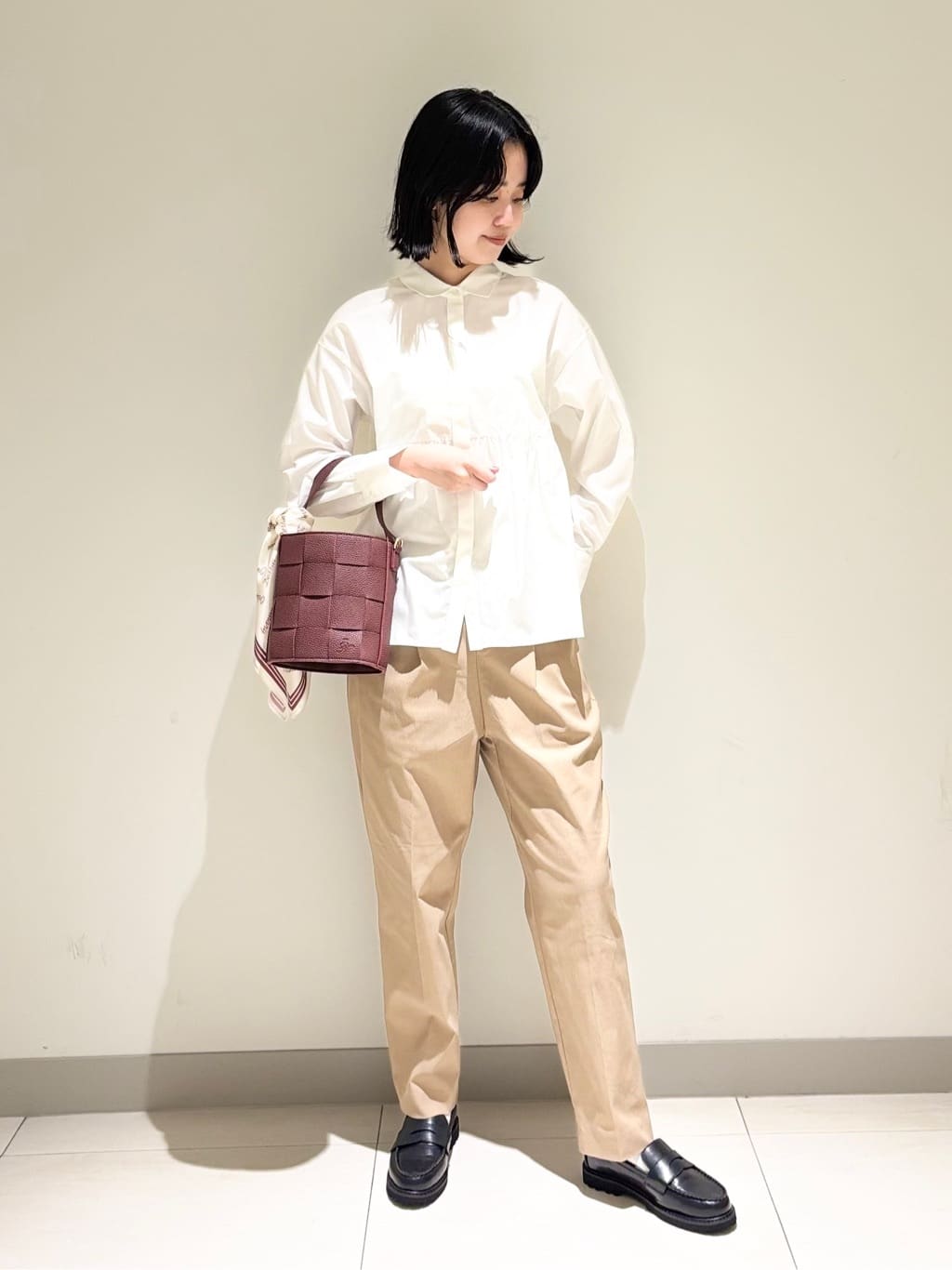 mayuさんの「Dessin｜【洗える・ウエストゴム】イージーストレッチパンツ」を使ったコーディネート