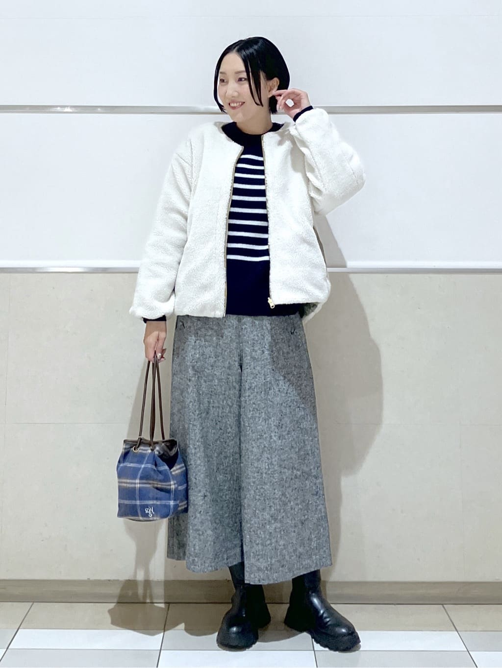 eriko さんの「Dessin｜【2WAY】リバーシブルタフタボアアウター」を使ったコーディネート