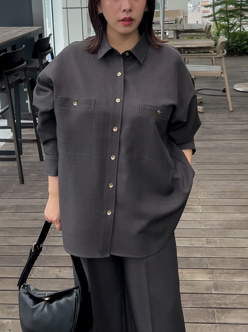 ちびゆきさんの「grove｜【カセット服/選べる着丈】洗濯機で洗えるオーバーシャツ」を使ったコーディネート