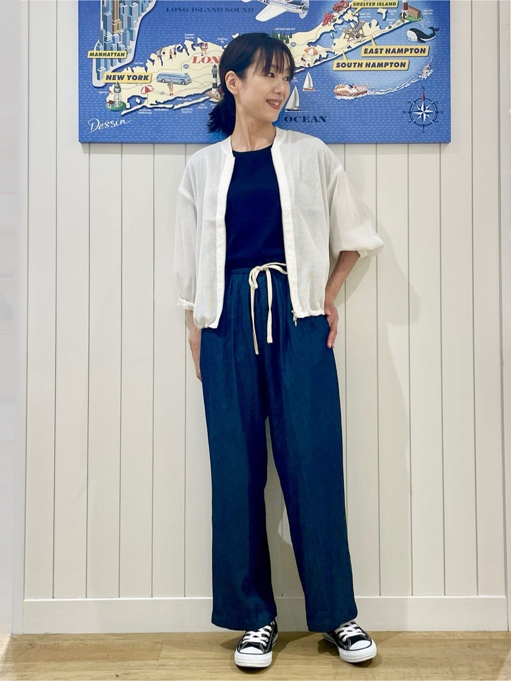 uwatokoさんの「Dessin｜【洗える】メッシュシアージャケット」を使ったコーディネート